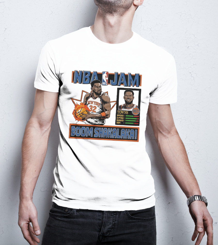 NBA Jam Boom Shakalaka New York Knicks Towns T-Shirt