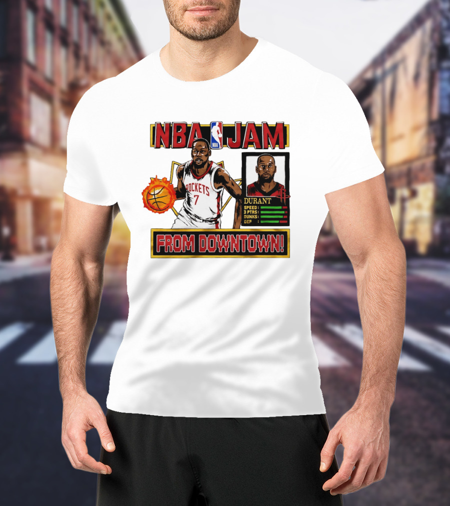 NBA Jam Durant Houston Rockets 7 From Downtown T-Shirt