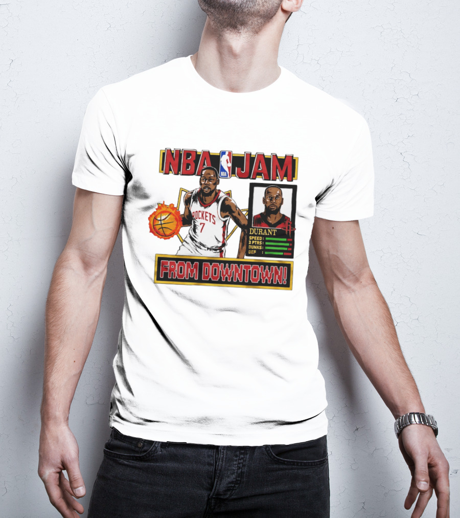 NBA Jam Durant Houston Rockets 7 From Downtown T-Shirt