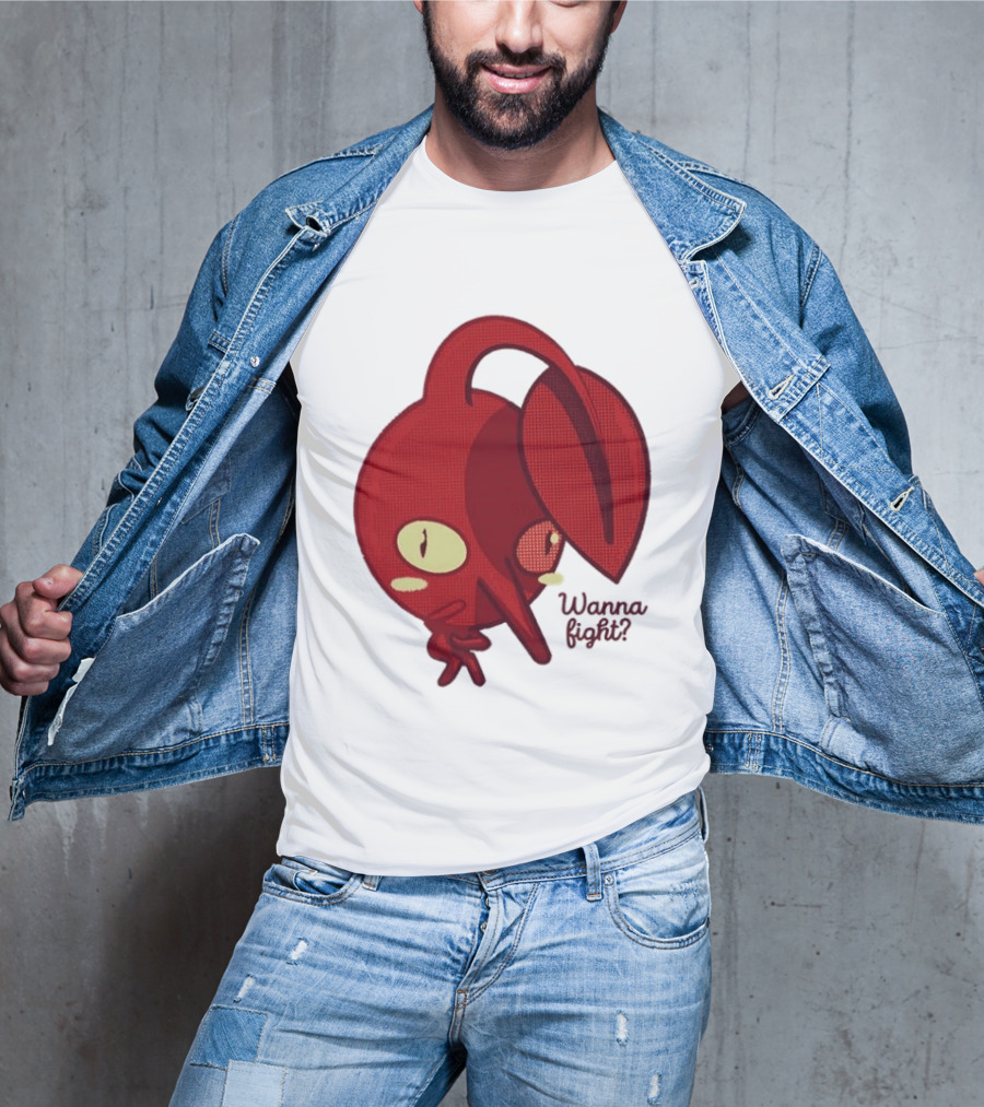 Red Pikmin Wanna Fight Video Game T-Shirt