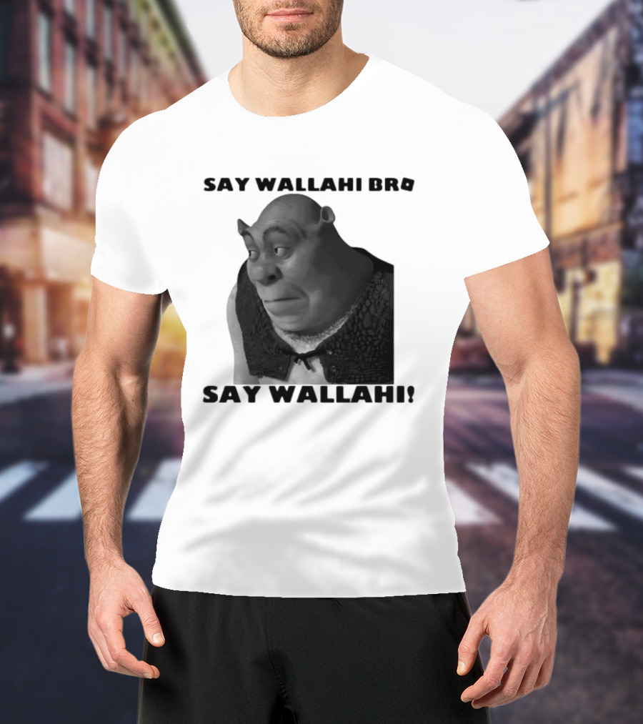 Shrek Say Wallahi Bro Meme Face Roblox T-Shirt