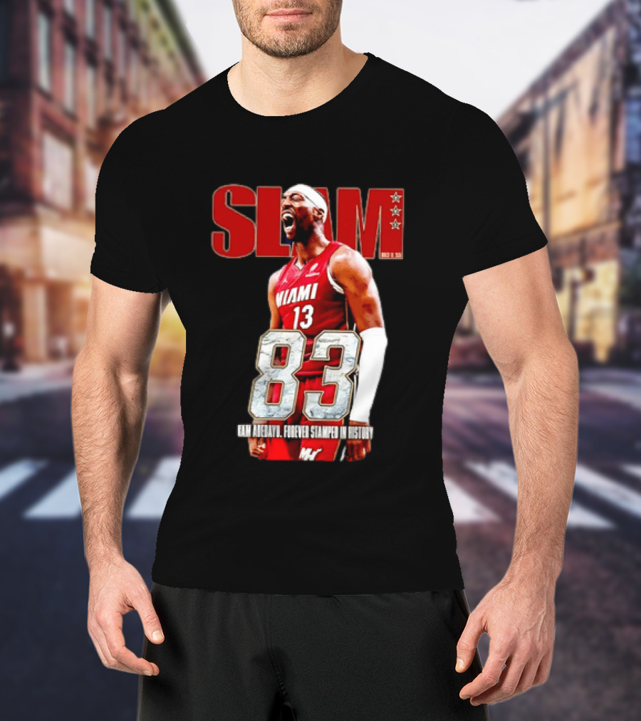 SLAM Bam Adebayo Miami Heat 13 Forever Stamped In History 83 T-Shirt