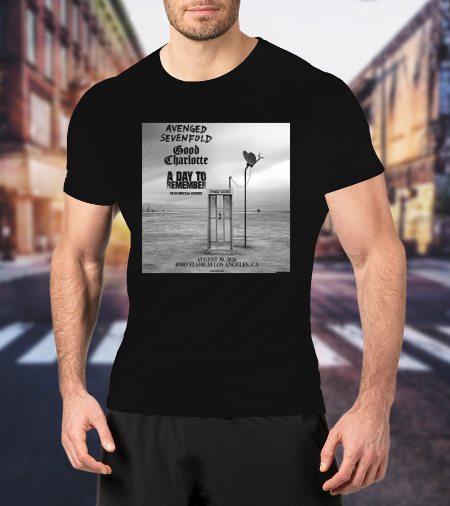 Avenged Sevenfold Good Charlotte A Day To Remember Concert BMO Stadium Los Angeles August 30 2026 T-Shirt