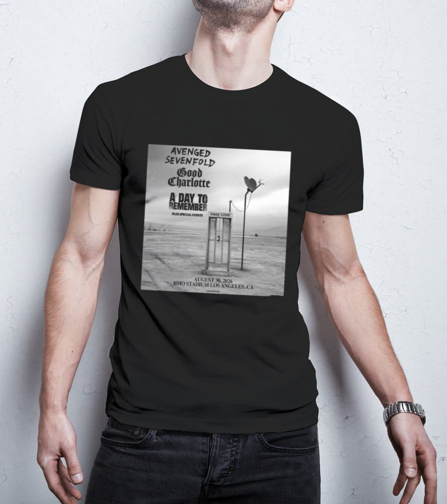 Avenged Sevenfold Good Charlotte A Day To Remember Concert BMO Stadium Los Angeles August 30 2026 T-Shirt