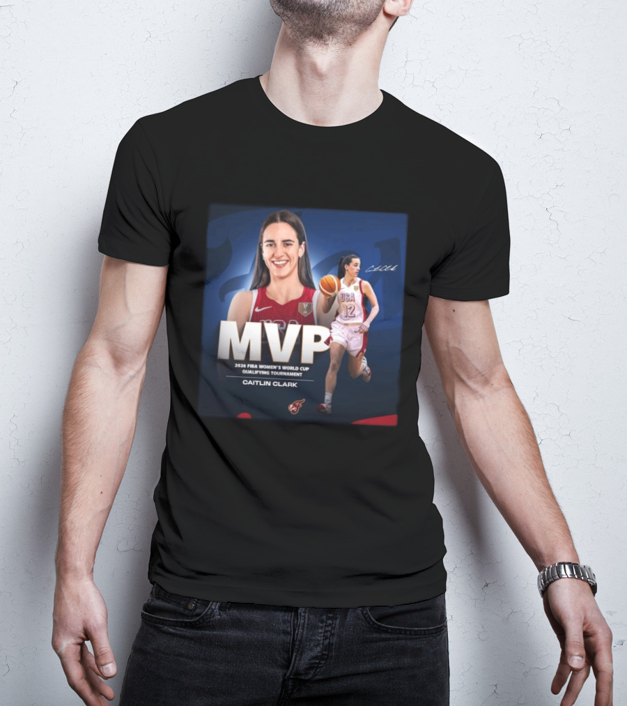 Caitlin Clark MVP 2026 FIBA Women's World Cup Qualifying Tournament USA Basketball T-Shirt