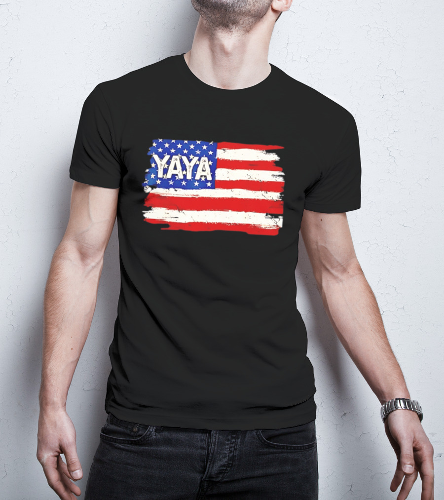 Patriotic Yaya American Flag Mother's Day Women T-Shirt