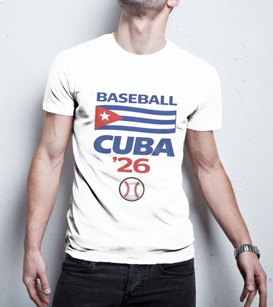 Cuba Baseball 2026 World Classic Cuban Flag Baseball T-Shirt
