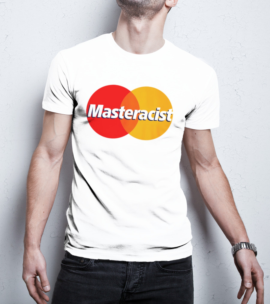 Masteracist Mastercard Parody Logo Red And Yellow Circles T-Shirt
