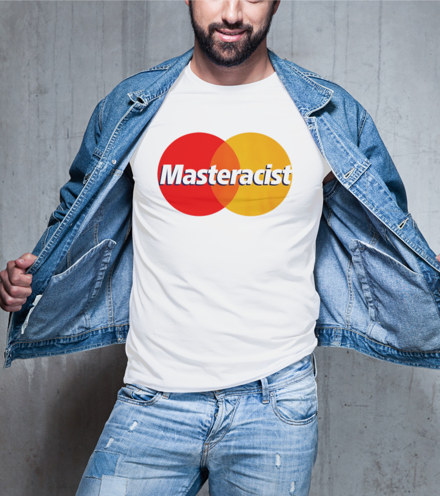 Masteracist Mastercard Parody Logo Red And Yellow Circles T-Shirt