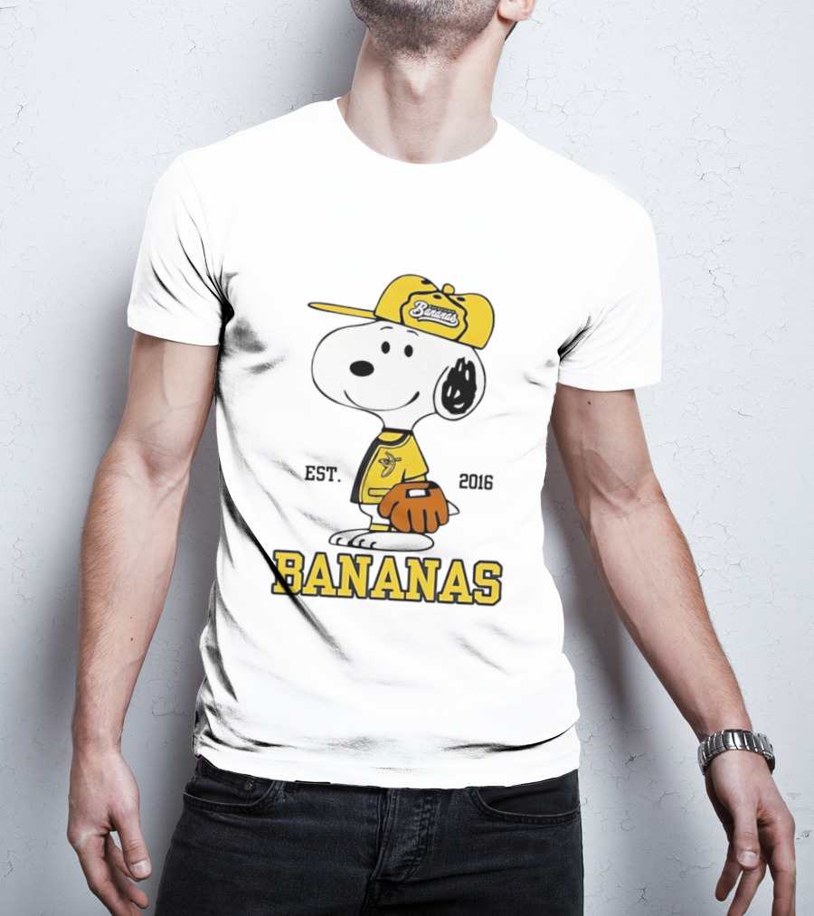Snoopy Bananas Outfit EST 2016 Baseball T-Shirt