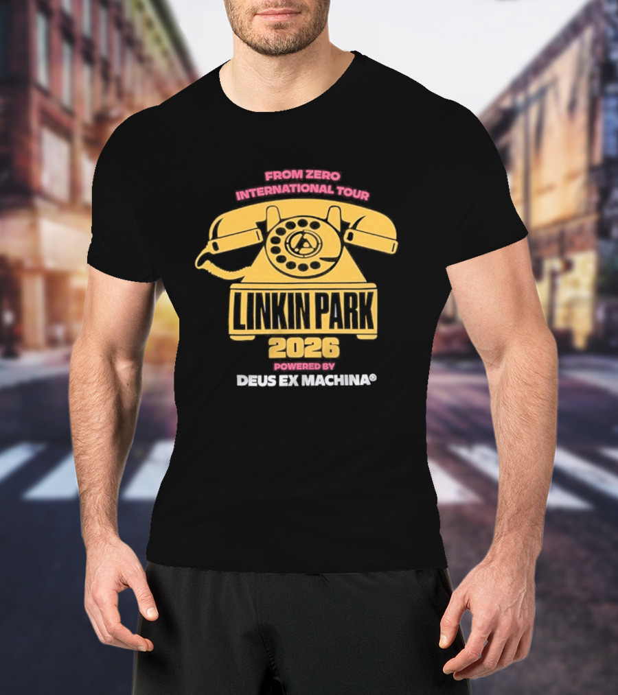 Linkin Park 2023 Powered By Deus Ex Machina Retro Style Collaboration T-Shirt