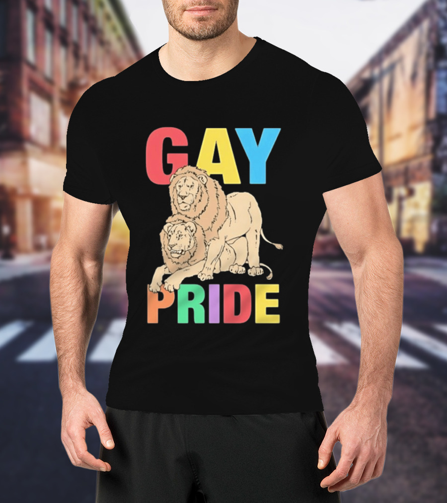 Gay Pride Lions LGBT Rainbow T-Shirt