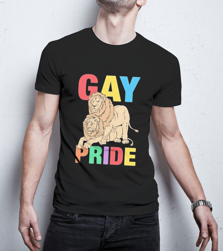 Gay Pride Lions LGBT Rainbow T-Shirt