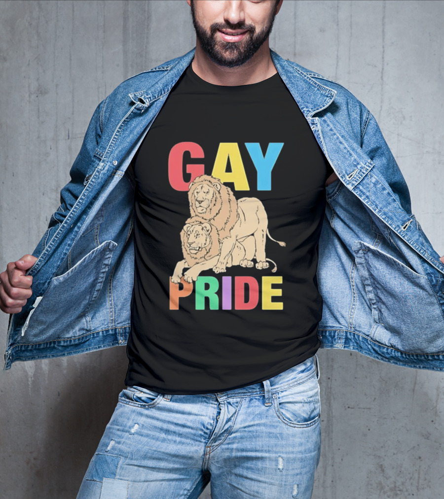 Gay Pride Lions LGBT Rainbow T-Shirt