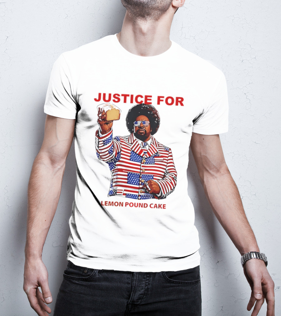 Justice For Lemon Pound Cake Afroman Stars And Stripes Suit T-Shirt