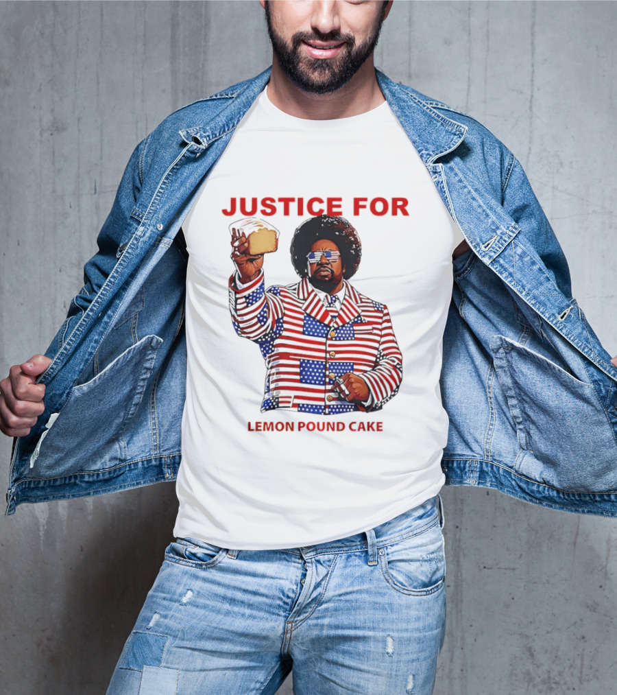 Justice For Lemon Pound Cake Afroman Stars And Stripes Suit T-Shirt