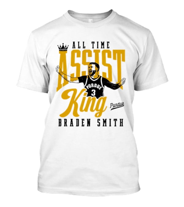 All Time Assist King Braden Smith Purdue Boilermakers T-Shirt