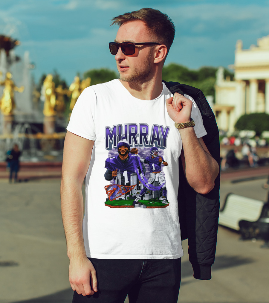 Murray 1 Baltimore Ravens 2026 City Skyline Football T-Shirt