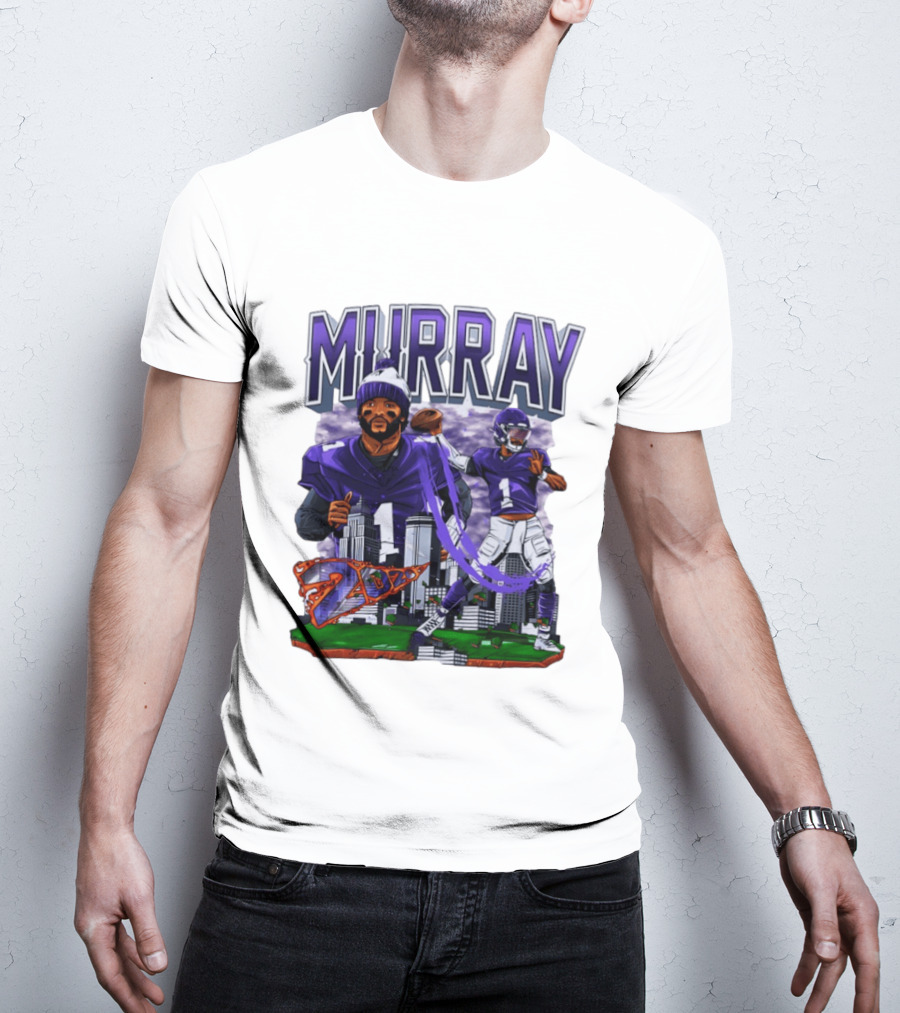 Murray 1 Baltimore Ravens 2026 City Skyline Football T-Shirt