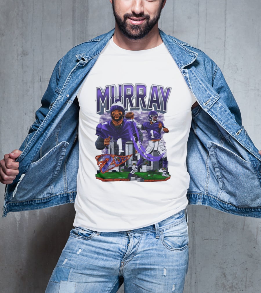 Murray 1 Baltimore Ravens 2026 City Skyline Football T-Shirt