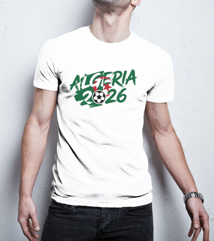 Algeria 2026 Soccer Star Crescent And Ball T-Shirt