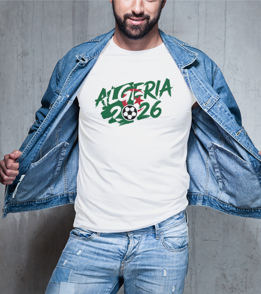 Algeria 2026 Soccer Star Crescent And Ball T-Shirt