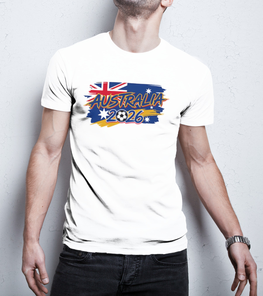 Australia 2026 Soccer Flag Stars T-Shirt