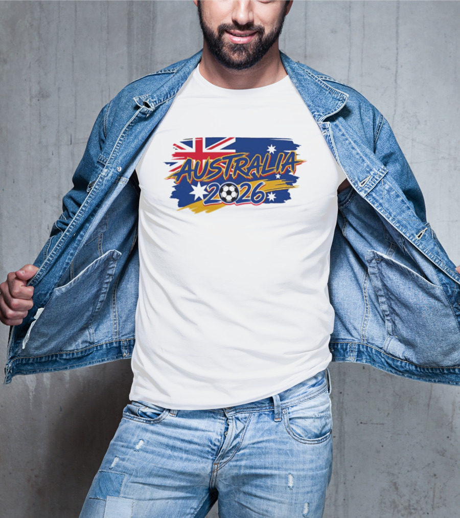 Australia 2026 Soccer Flag Stars T-Shirt
