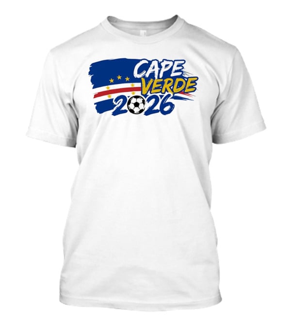 Cape Verde 2026 World Cup Soccer Stars National Team Five Stars Blue Red Banner T-Shirt