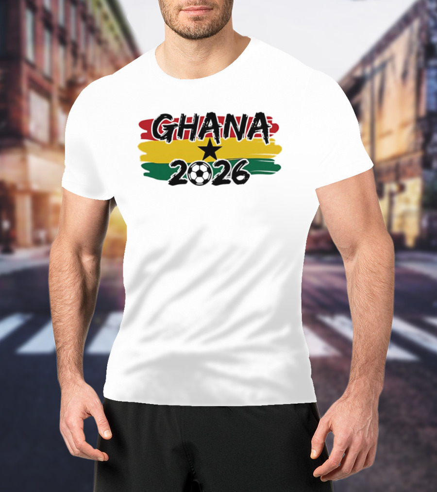 Ghana 2026 World Cup National Football Team Colors And Star T-Shirt