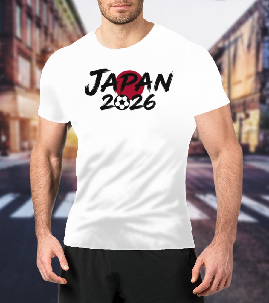 Japan 2026 Soccer Ball Red Circle T-Shirt
