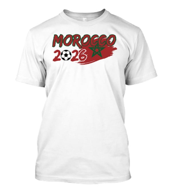 Morocco 2026 World Cup Soccer Ball Star T-Shirt
