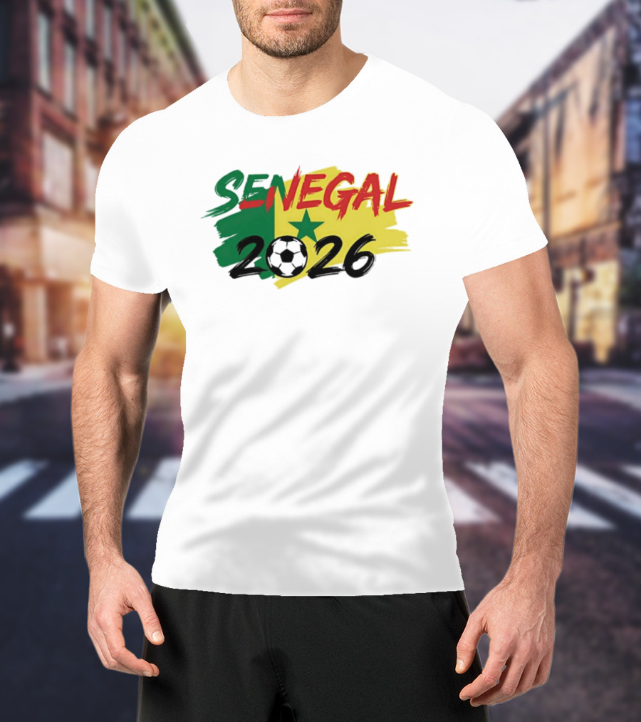Senegal 2026 World Cup Soccer Team Star Flag T-Shirt