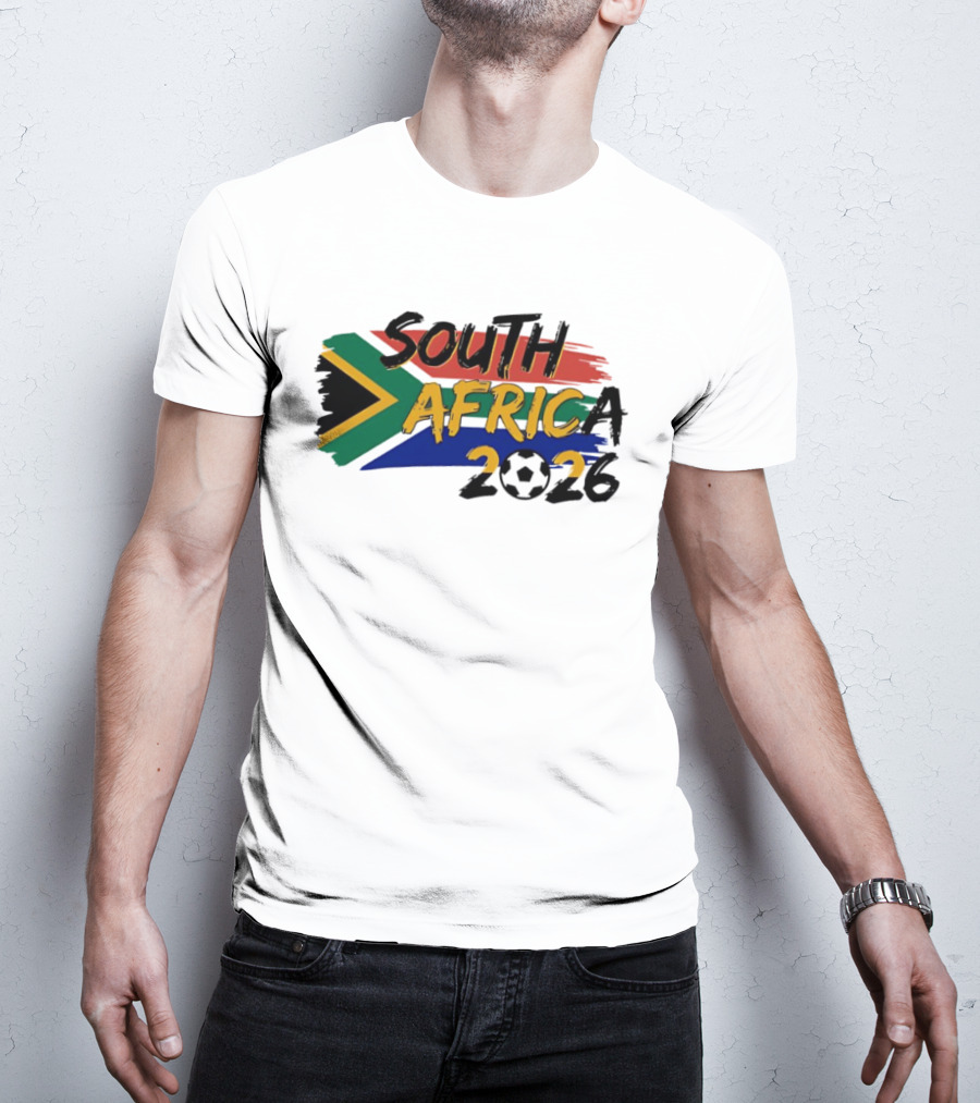 South Africa 2026 Flag Colors Soccer T-Shirt