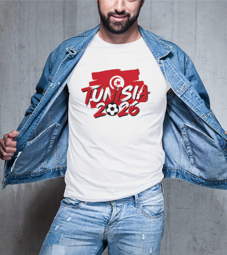 Tunisia 2026 World Cup Soccer Star And Crescent T-Shirt