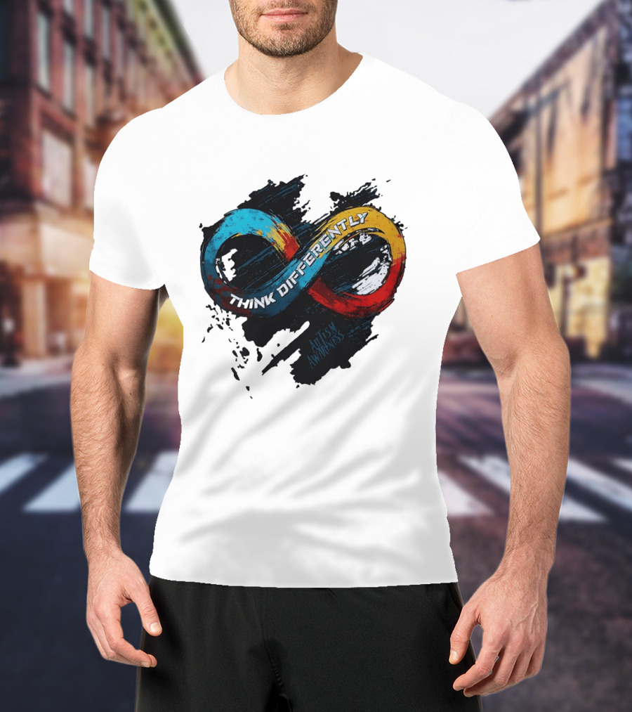 Think Differently Infinity Symbol Autism Awareness T-Shirt