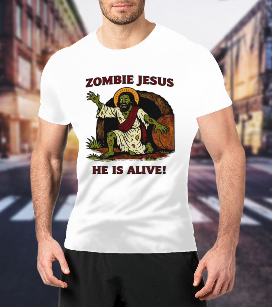 Zombie Jesus He Is Alive Resurrection Meme T-Shirt