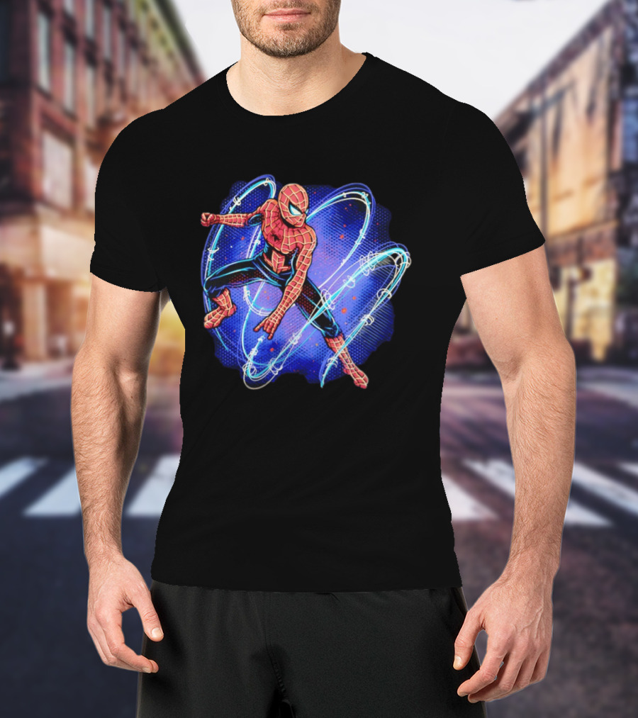 Spider Man Marvel Hero With Magnetic Field Lines And Maximum Spider Senses T-Shirt