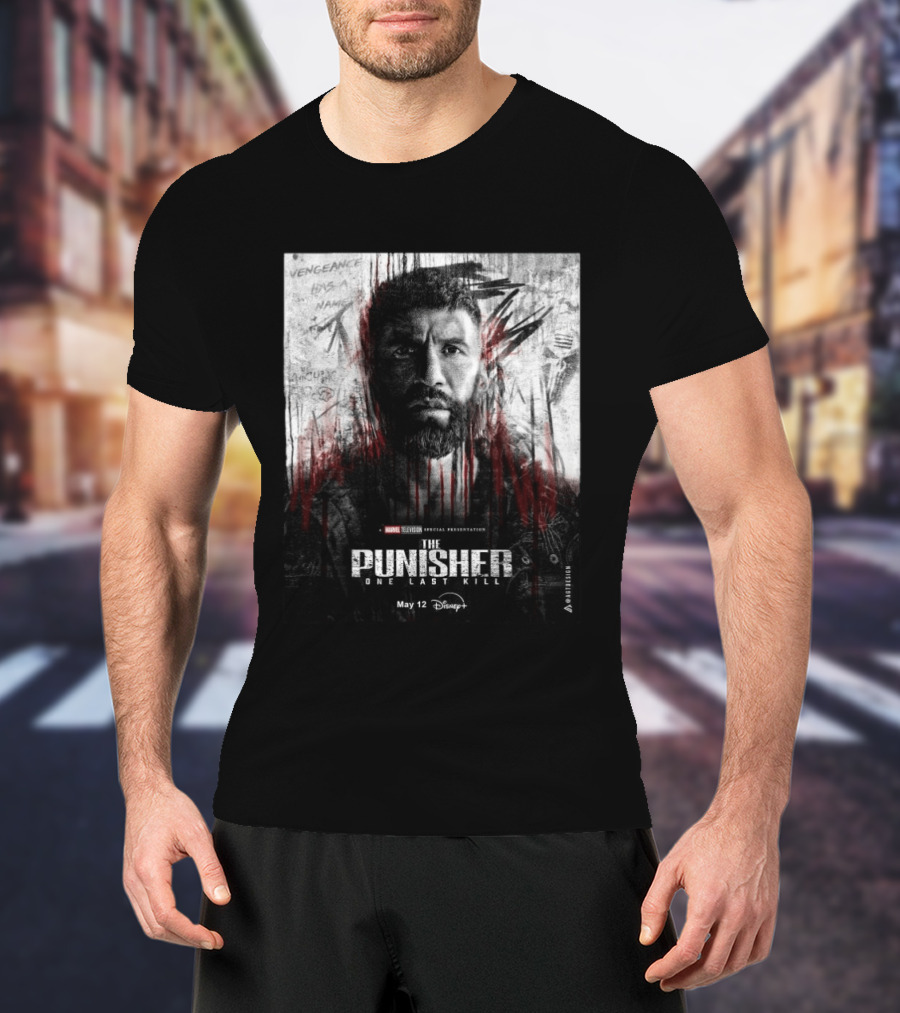 The Punisher One Last Kill Marvel Television Frank Castle May 12 Disney Plus T-Shirt