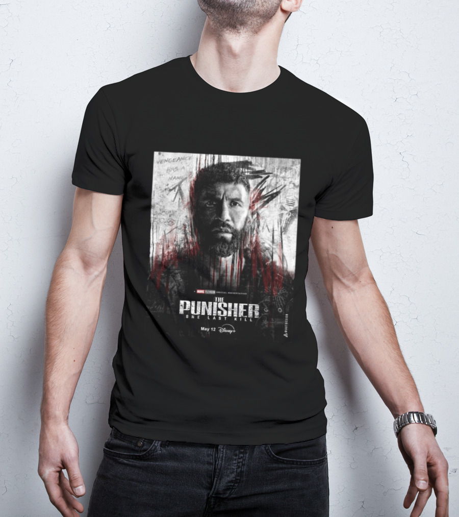 The Punisher One Last Kill Marvel Television Frank Castle May 12 Disney Plus T-Shirt