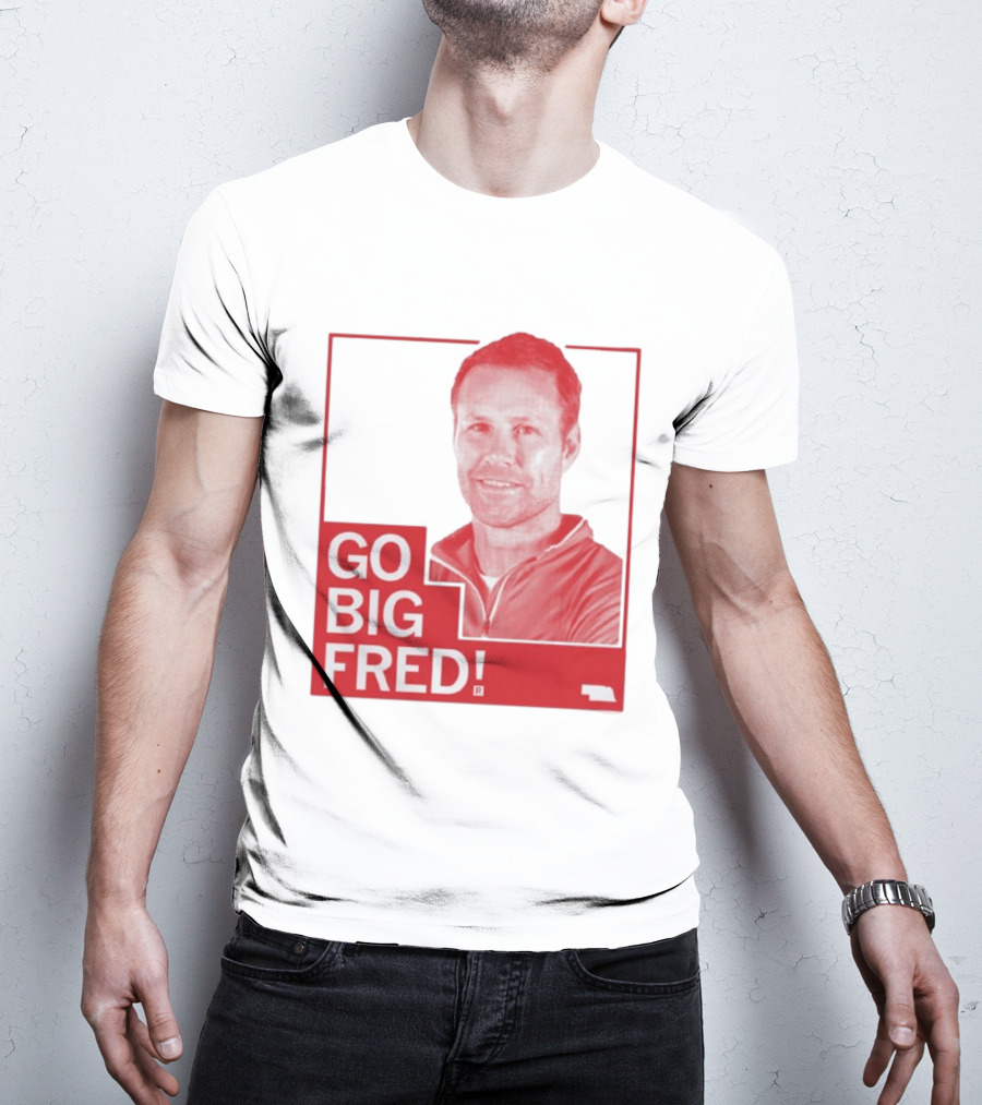 Go Big Fred Nebraska Sports Icon Red T-Shirt