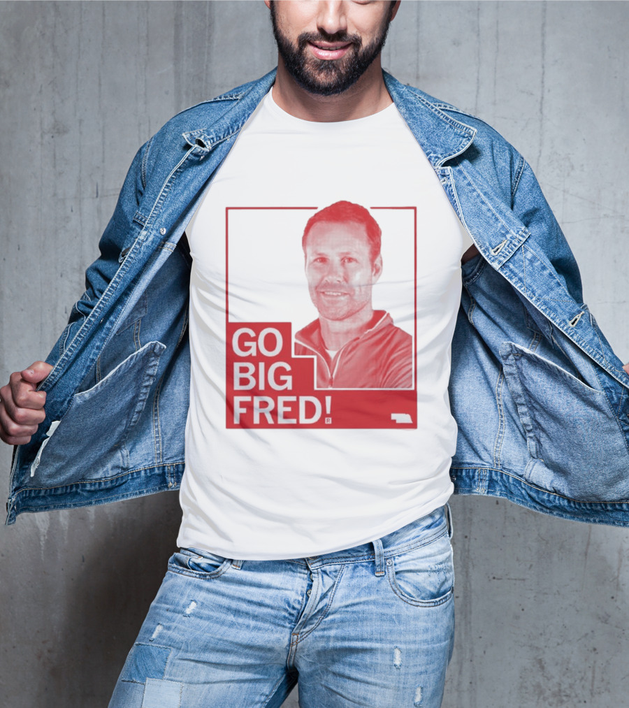 Go Big Fred Nebraska Sports Icon Red T-Shirt