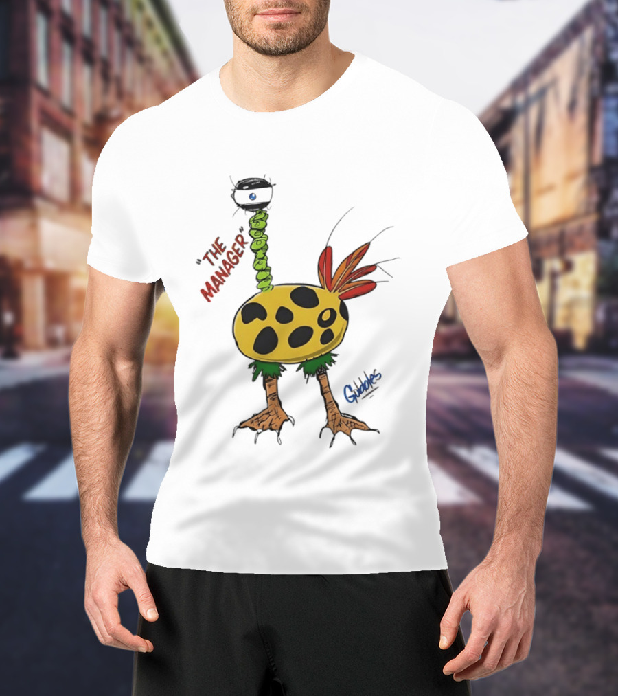 The Manager Gobbles Quirky Creature Art With Playful T-Shirt
