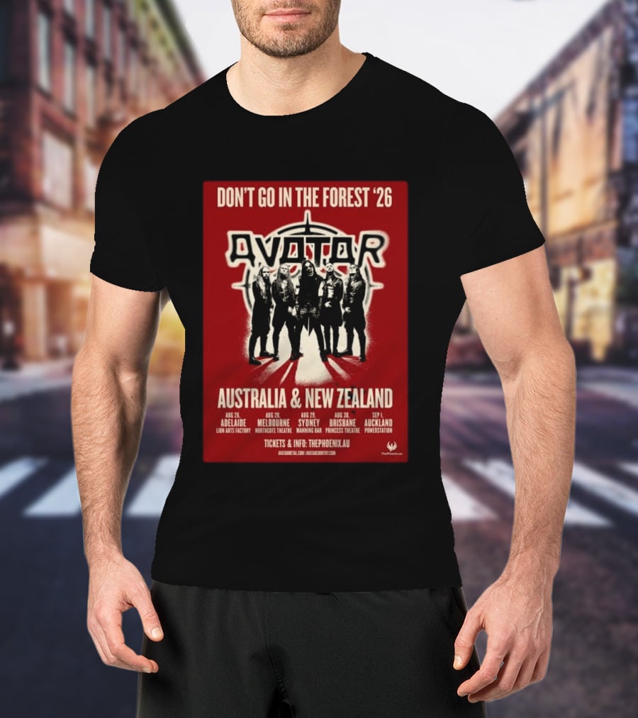 Avatar Band Don't Go In The Forest 2026 Tour Australia New Zealand Dates T-Shirt
