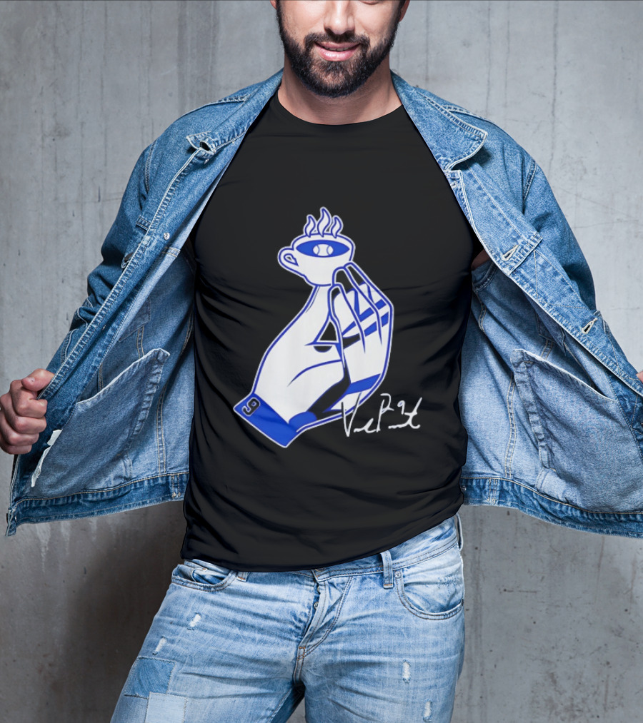 Blue Jays 27 Vladimir Guerrero Jr Number 27 Hot Coffee Baseball Cup T-Shirt