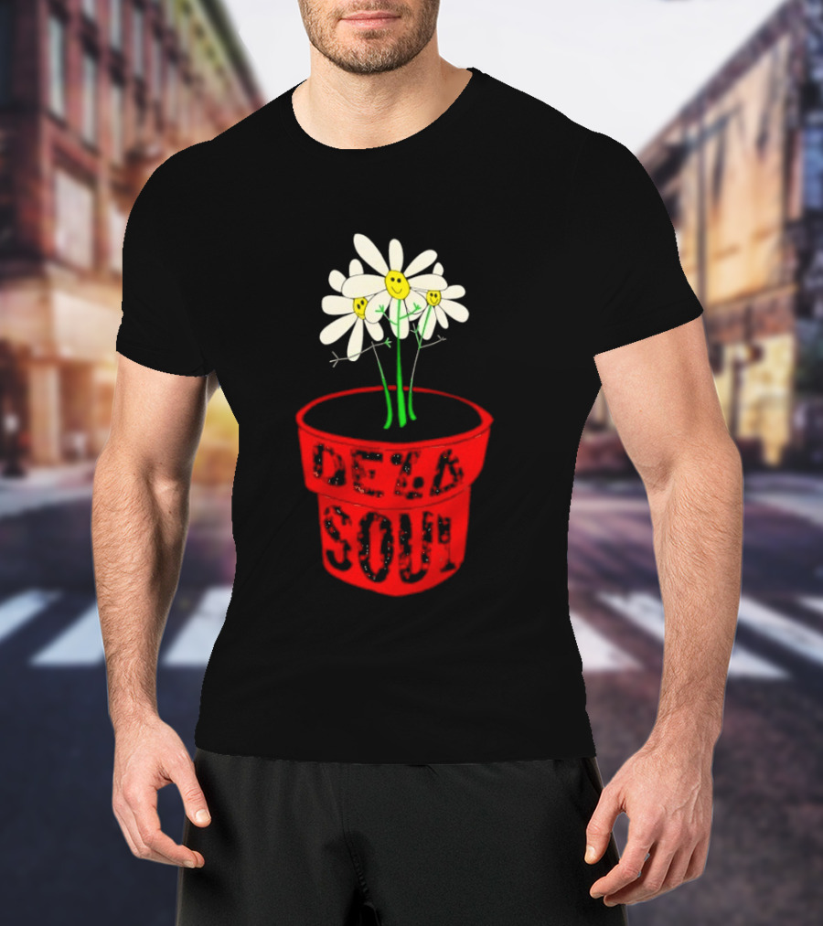 De La Soul Is Dead Flower Pot With White Daisies T-Shirt