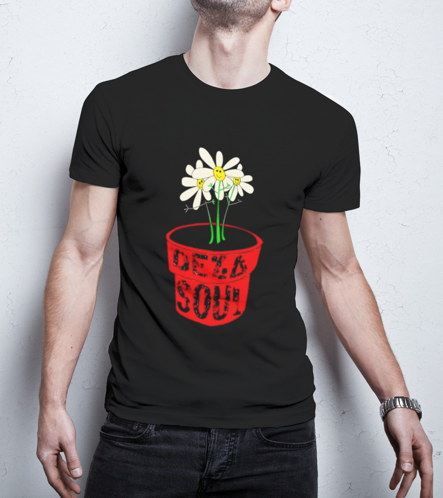 De La Soul Is Dead Flower Pot With White Daisies T-Shirt
