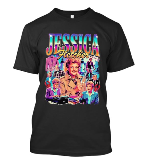 Jessica Fletcher Angela Lansbury Murder She Wrote Retro Collage T-Shirt