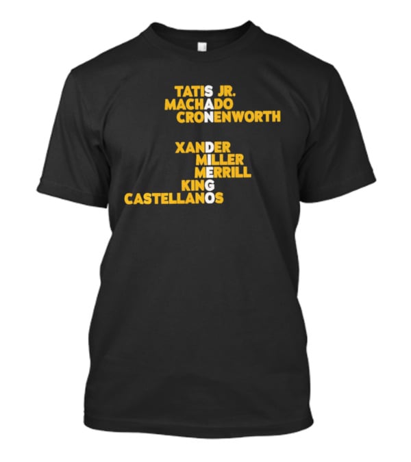 San Diego Padres Tatis Jr Machado Cronenworth Xander Miller Merrill King Castellanos T-Shirt