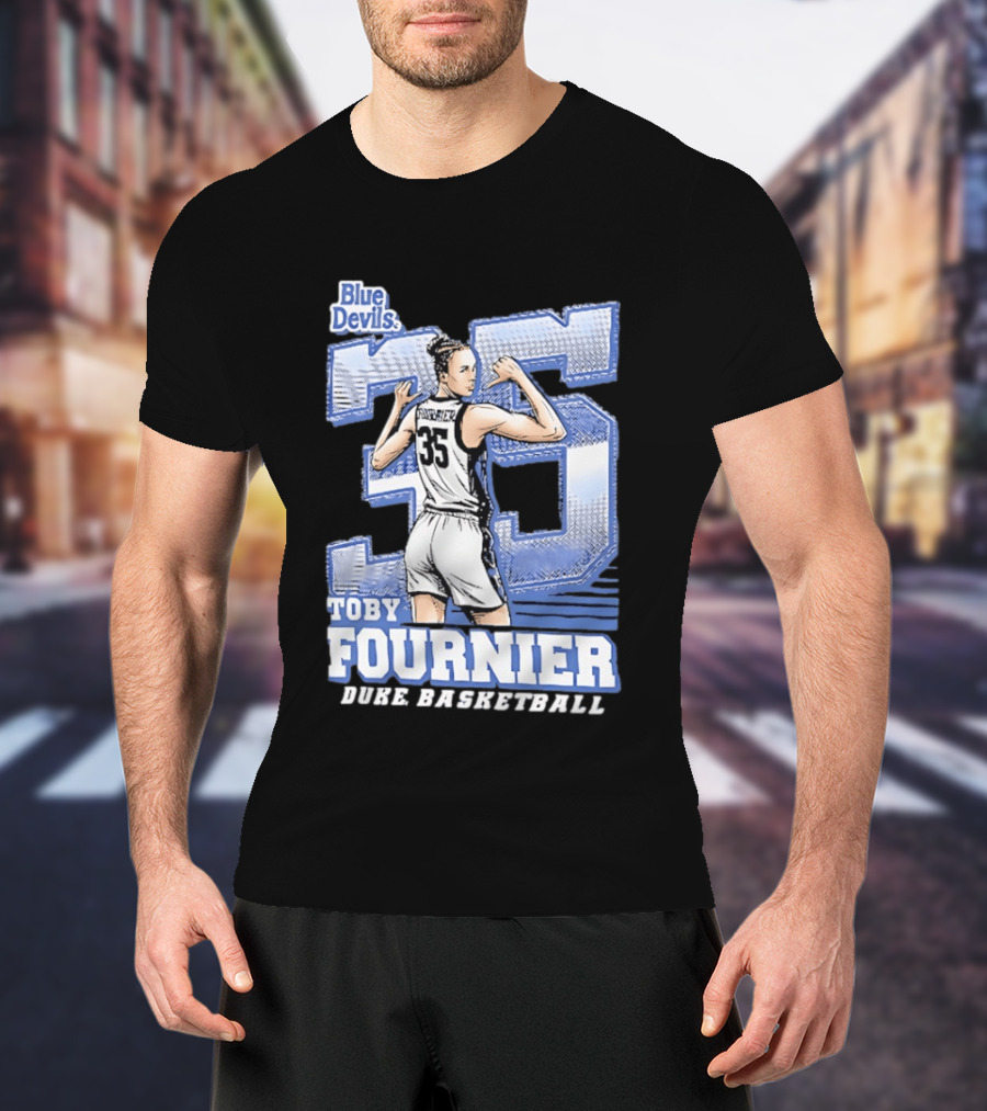 Toby Fournier Duke Blue Devils 35 Basketball Player T-Shirt